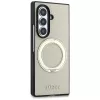 Guess Magnetic Ring Stand Grained Classic Logo MagSafe puzdro pre Samsung Galaxy Z Fold 8 Ultra (béžová)