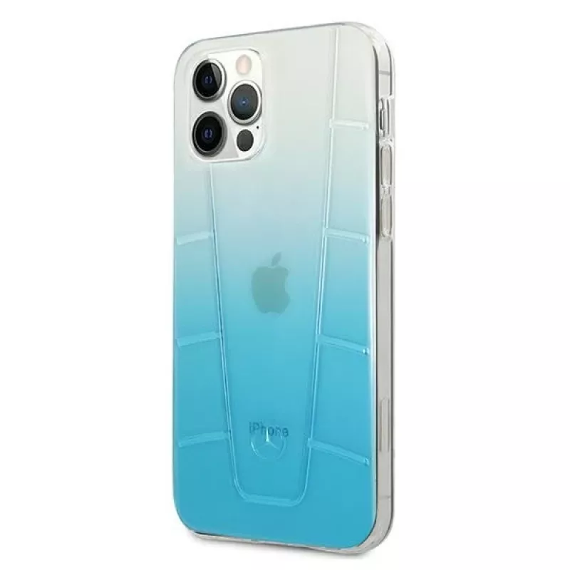Mercedes-Benz MEHCP12LCLGBL iPhone 12 Pro Max pevné puzdro Transparent Line modré
