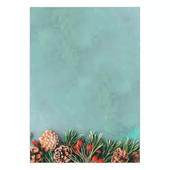 SIGEL DP642 Vianočný listový papier, zelený vianočný motív, A4, 90 g/m2, 100 listov
