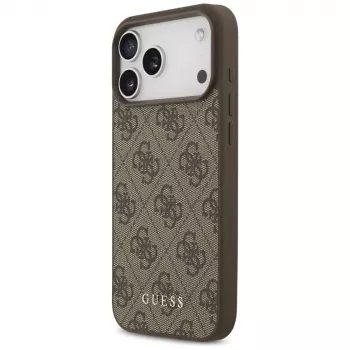 GUESS 4G Classic puzdro pre iPhone 18 Pro Max / 17 Pro Max - hnedé