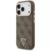 GUESS 4G Triangle Logo MagSafe puzdro pre iPhone 17 Pro / 18 Pro - hnedé
