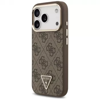 GUESS 4G Triangle Logo MagSafe puzdro pre iPhone 17 Pro / 18 Pro - hnedé