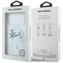 Karl Lagerfeld Liquid Glitter Karl Script Logo MagSafe puzdro pre iPhone 17 Pro transparentné
