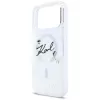 Karl Lagerfeld Liquid Glitter Karl Script Logo MagSafe puzdro pre iPhone 17 Pro transparentné