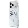 Karl Lagerfeld Liquid Glitter Karl Script Logo MagSafe puzdro pre iPhone 17 Pro transparentné