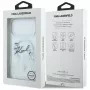 Karl Lagerfeld Liquid Glitter Karl Script Logo MagSafe puzdro pre iPhone 17 Pro Max, transparentné