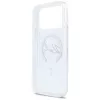 Karl Lagerfeld Liquid Glitter Karl Script Logo MagSafe puzdro pre iPhone 17 Pro Max, transparentné