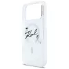 Karl Lagerfeld Liquid Glitter Karl Script Logo MagSafe puzdro pre iPhone 17 Pro Max, transparentné