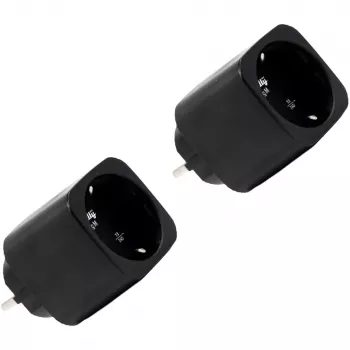 Shelly Plug M Gen3 čierna 2 ks balenie smart zásuvka s meraním výkonu, Wi-Fi & Bluetooth, 13A, monitoring energie, Schuko