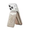 GUESS 4G Stand & Mirror MagSafe puzdro s peňaženkou pre iPhone - ružová
