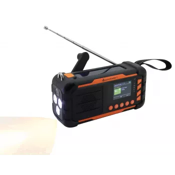 Soundmaster DAB115SW núdzové rádio DAB+/FM 10 000mAh solárne ručné kľukové SOS baterka powerbank čierna