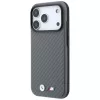 BMW M Carbon Metal Logo MagSafe puzdro pre iPhone 18 Pro / 17 Pro - sivá