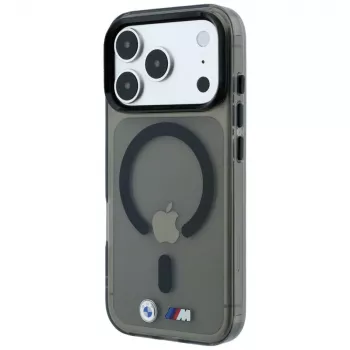 BMW M IML Glossy Metal Logo & Trims MagSafe puzdro pre iPhone 18 Pro / 17 Pro - čierna