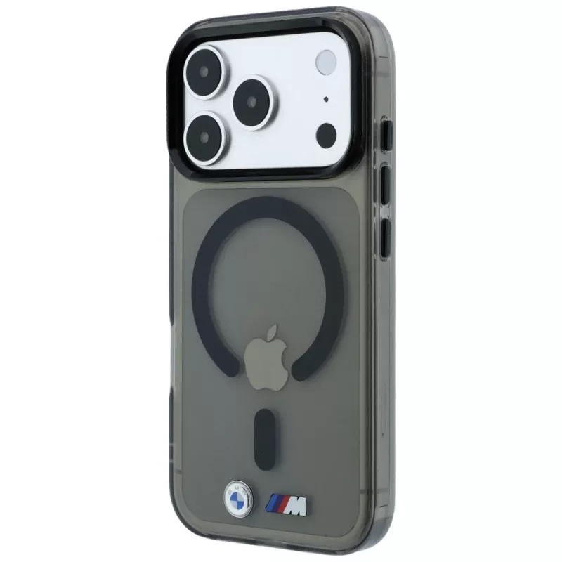 BMW M IML Glossy Metal Logo & Trims MagSafe puzdro pre iPhone 18 Pro / 17 Pro - čierna