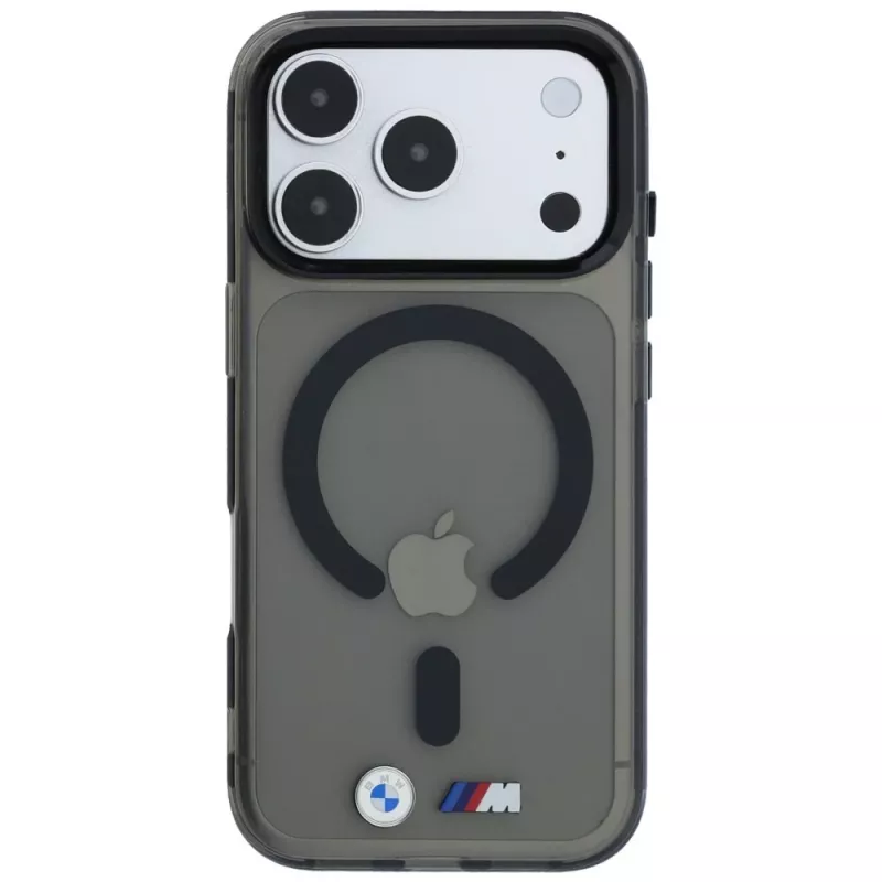 BMW M IML Glossy Metal Logo & Trims MagSafe puzdro pre iPhone 18 Pro / 17 Pro - čierna