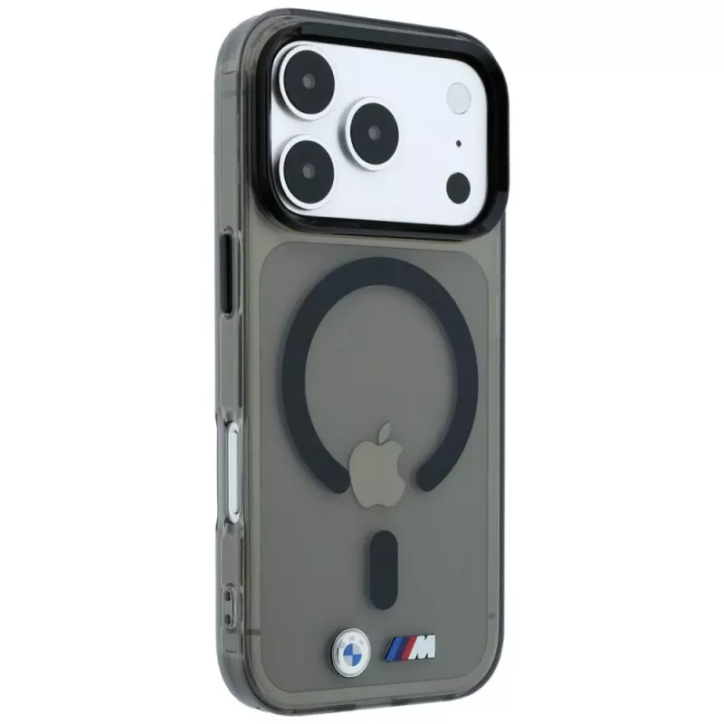 BMW M IML Glossy Metal Logo & Trims MagSafe puzdro pre iPhone 18 Pro / 17 Pro - čierna
