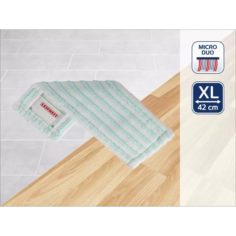 Leifheit Micro Duo náhradná mopová handrička tyrkysová biela