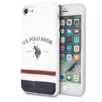 U.S. POLO ASSN. USHCI8PCSTRB iPhone 7/8/SE 2020/SE 2022 puzdro biela trikolóra vzor kolekcia