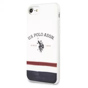 U.S. POLO ASSN. USHCI8PCSTRB iPhone 7/8/SE 2020/SE 2022 puzdro biela trikolóra vzor kolekcia
