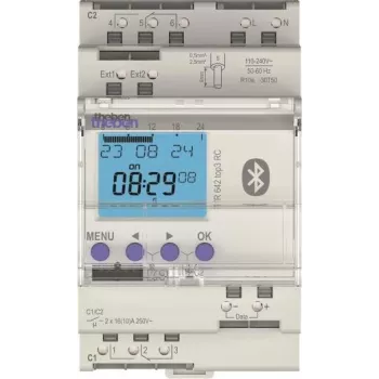 Theben TR642top3 BLE RC digitálne spínacie hodiny s astro a ročným programom, 2 kanály, 3 TE