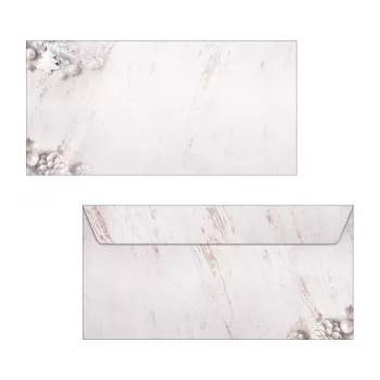 SIGEL 25 vianočných obálok Rustic White DIN lang bez okienka