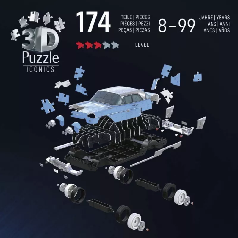 Ravensburger 3D puzzle Iconics: Cadillac Eldorado Brougham (162 dielov)