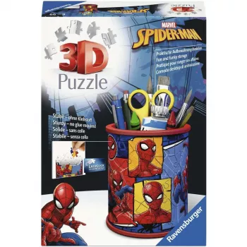 RAVENSBURGER 3D puzzle stojan na perá Spider-Man - 54 dielikov, oficiálny Marvel, Easy Click
