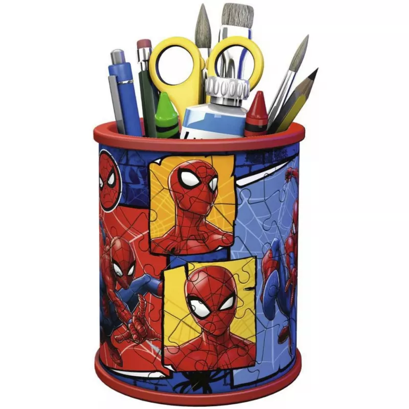 RAVENSBURGER 3D puzzle stojan na perá Spider-Man - 54 dielikov, oficiálny Marvel, Easy Click