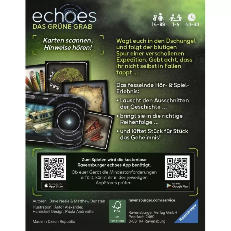 Ravensburger echoes Das grüne Grab audio mystery hra