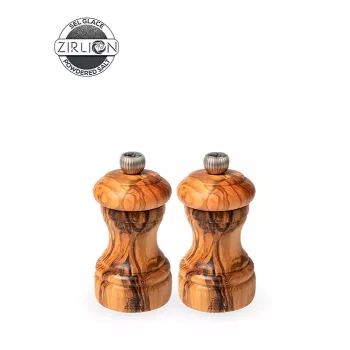 Peugeot Bistro Sada mlynčekov na korenie a soľ, olivové drevo, 10 cm, Duo