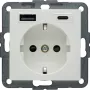 Berker S.1 SCHUKO zásuvka s USB-C PD 20W, polárna biela matná