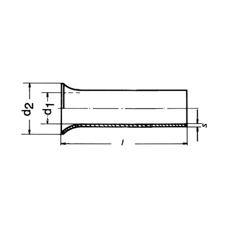 Klauke 7618V rúrkový káblový koncovka, 10 mm², M4, pocínovaná meď, DIN 46235