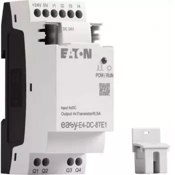 Eaton easyE4 DC 8TE1 digitálny I/O rozširujúci modul, 4DI/4DO, 24V DC, tranzistor PNP