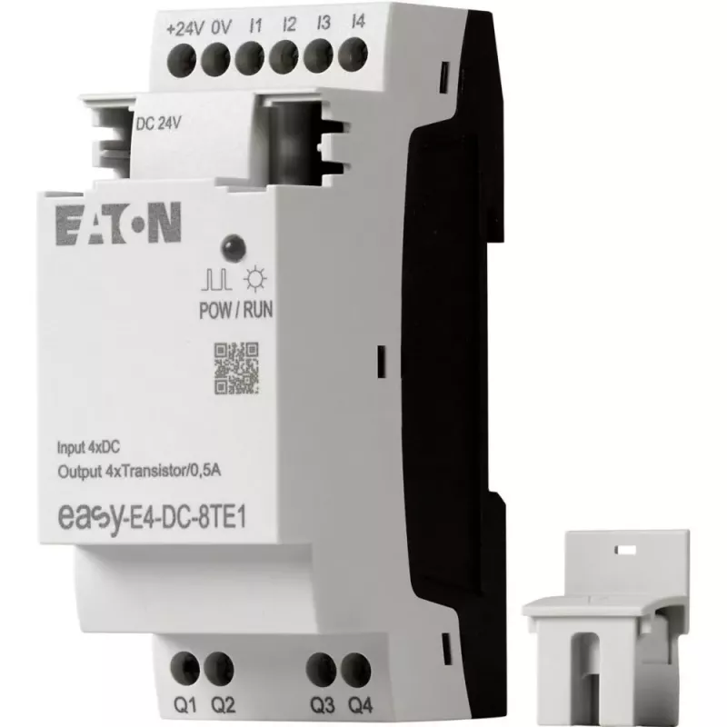 Eaton easyE4 DC 8TE1 digitálny I/O rozširujúci modul, 4DI/4DO, 24V DC, tranzistor PNP