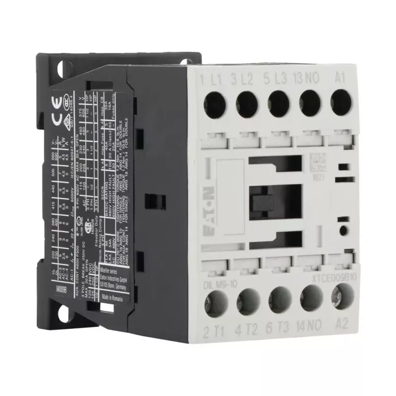 Eaton DILM9-10 24 V DC 3-pólový výkonový stýkač, 9 A AC-3, 4 kW, 1 NO pomocný kontakt