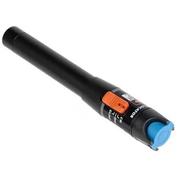BML-205-10 Visual Fault Locator 650nm 10mW tester optických káblov s dosahom 10km, univerzálny 2,5mm konektor, CW/pulzný režim, hliníkové puzdro