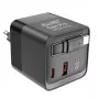 ALLNET 65W GaN USB-C PD nástenná nabíjačka s Quick Charge 3.0, 2x USB-C a 1x USB-A