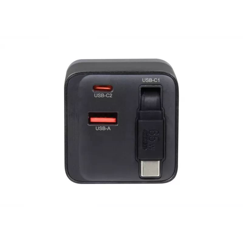 ALLNET 65W GaN USB-C PD nástenná nabíjačka s Quick Charge 3.0, 2x USB-C a 1x USB-A