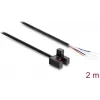 Delock vidlicová optická závora 5 mm typ F so 4 otvorenými koncami kábla NPN Light-ON/Dark-ON prepínateľné 2 m
