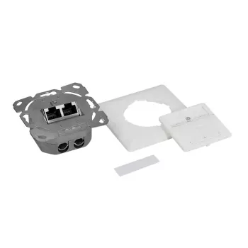 LOGILINK Cat.6A nástenná zásuvka 2xRJ45 STP, vertikálna, signálna biela