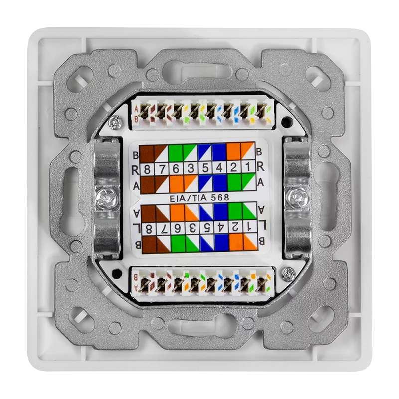 LOGILINK Cat.6A nástenná zásuvka 2xRJ45 STP, vertikálna, signálna biela