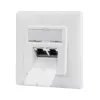 LOGILINK Cat.6A nástenná zásuvka 2xRJ45 STP, vertikálna, signálna biela