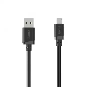 Hama USB-A na Micro-USB kábel, 2 m, čierny