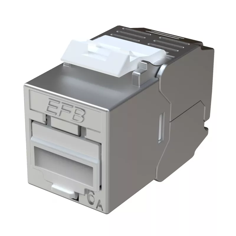 EFB Elektronik E-200130 Keystone Slim/Short Cat.6A tienený zinkový tlakový odliatok 10G modul