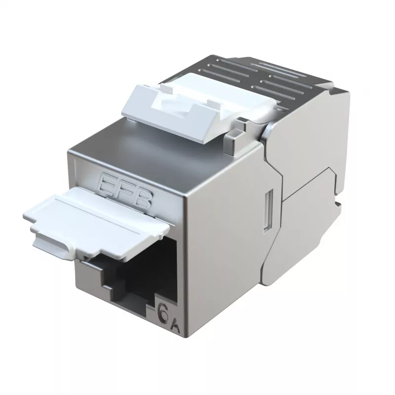EFB Elektronik E-200130 Keystone Slim/Short Cat.6A tienený zinkový tlakový odliatok 10G modul