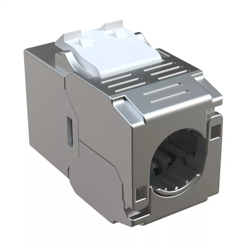 EFB Elektronik E-200130 Keystone Slim/Short Cat.6A tienený zinkový tlakový odliatok 10G modul