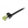 Synergy21 CAT6A S/FTP Slim patch kábel, 3m, čierny, 500MHz, LSZH Superflex, RJ45