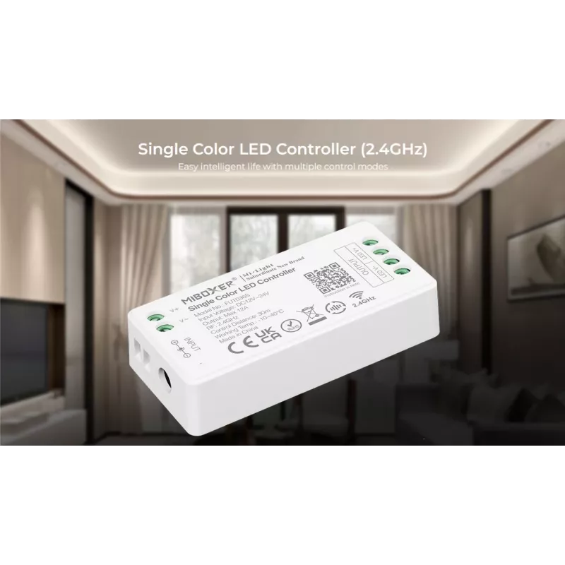 MIBOXER FUT036S jednofarebný 2.4G-LED dimmer kontrolér DC12-24V