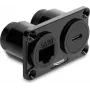 Delock Dual Panel-Mount adaptér USB 10 Gbps USB Type-C™ konektor samica PD 100 W + RJ45 konektor samica Cat.6 čierny