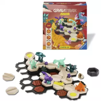 RAVENSBURGER GraviTrax Junior Starter Set S Dino - 102-dielna guľôčková dráha pre deti od 3 rokov